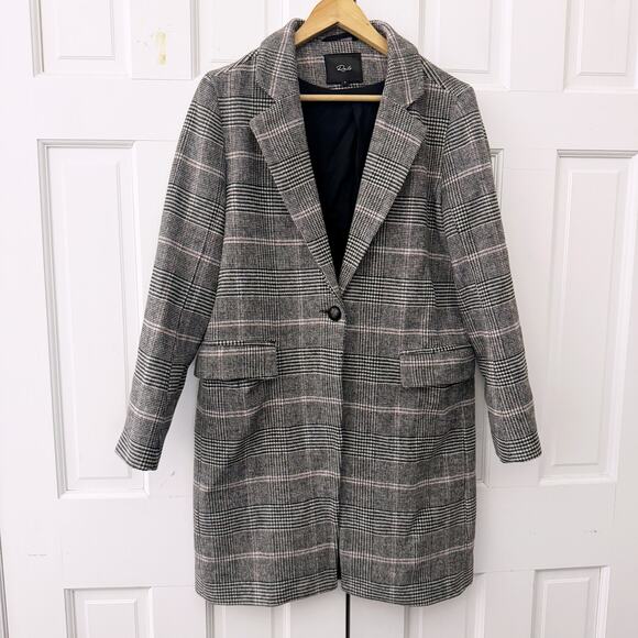 Rails Anders Coat in Charcoal Pink Plaid (Size Small) - Picture 5 of 11